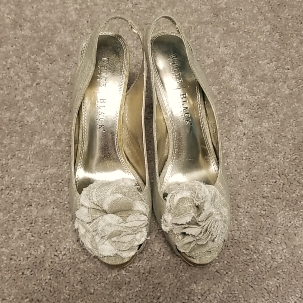 White House/Black Market Flower Heels